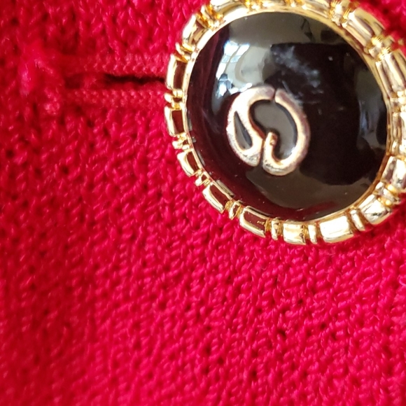 SOLD!!! ST. JOHN Red Jacket - Size 12 - Picture 3 of 9